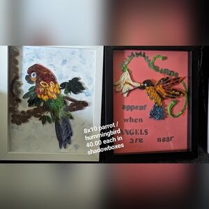 8x10 quilling paper parrot
